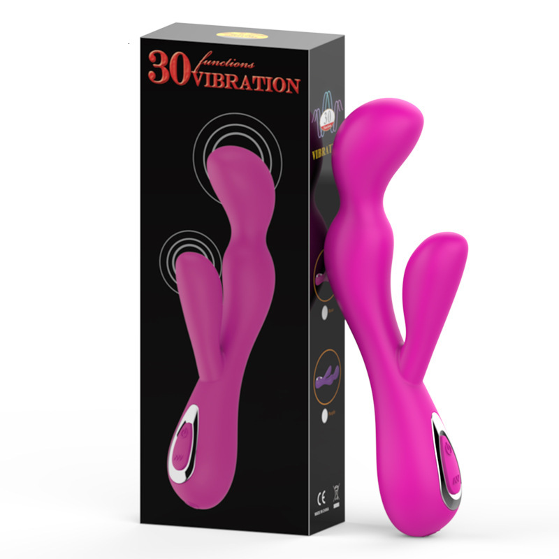 Haoqi Fun Adult Sex Toys Silicone Dual-Head Vibrator for Women Masturbation Massager