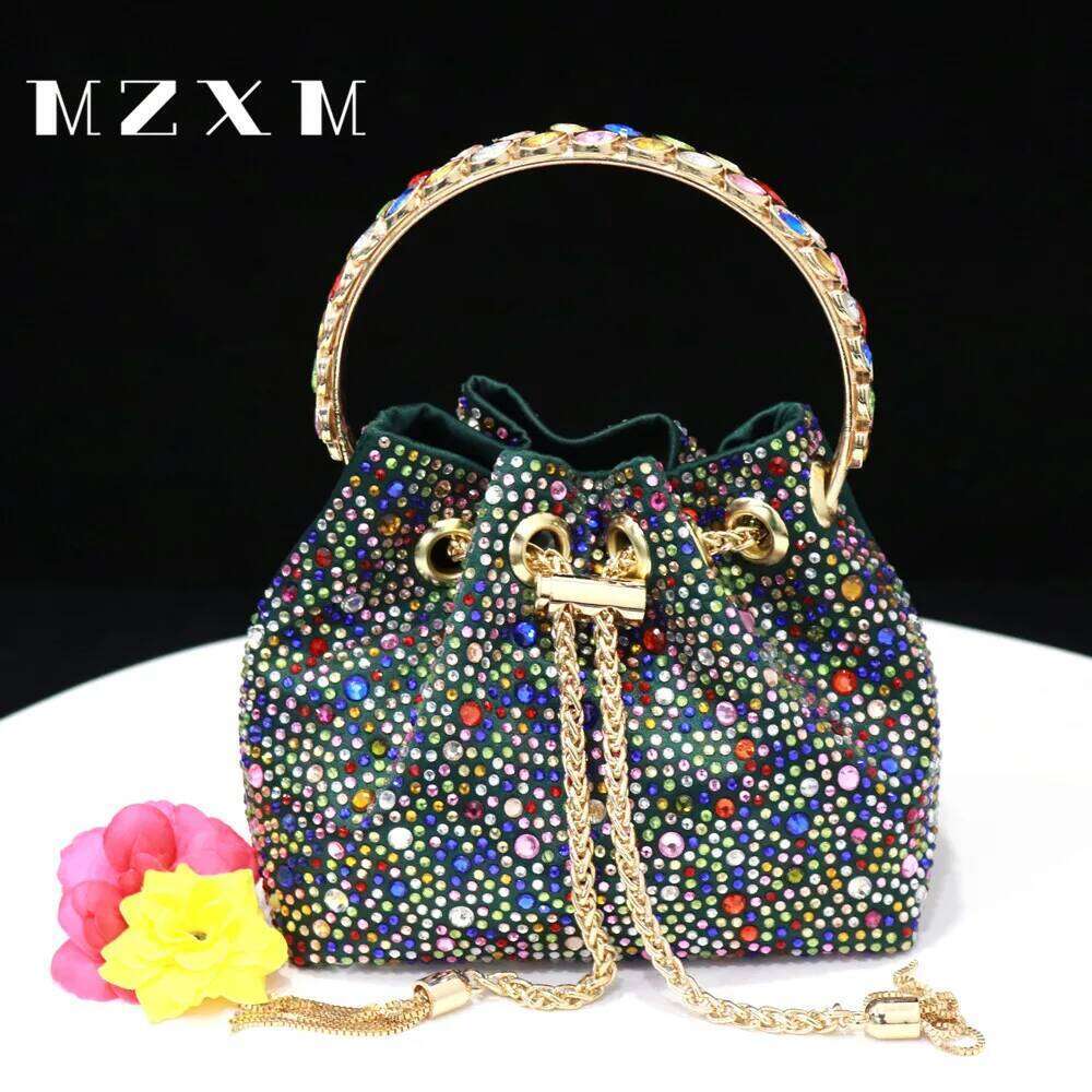 2023 New Women Full Side Dia Clutch Bags Wedding Dinner With Chain Mini Banquet Purse Bucket Wallets