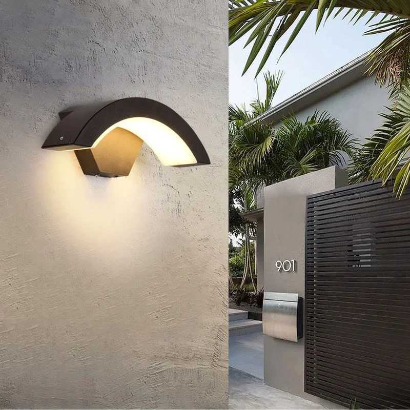 Semicircular Outdoor Wall Lamp IP65 Waterproof LED Lighting With Motion Sensor Entrance Porch Garden Courtyard Aisle Wall Lamp XJ250624