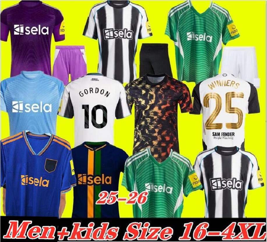 ISAK BRUNO G. newcaslte united 25 26 Soccer Jerseys TONALI GORDON newcaste 2025 football shirt JOELINTON LIVRAMENTO NUFC jersey Men Kids kit Pre Match Kit black 9