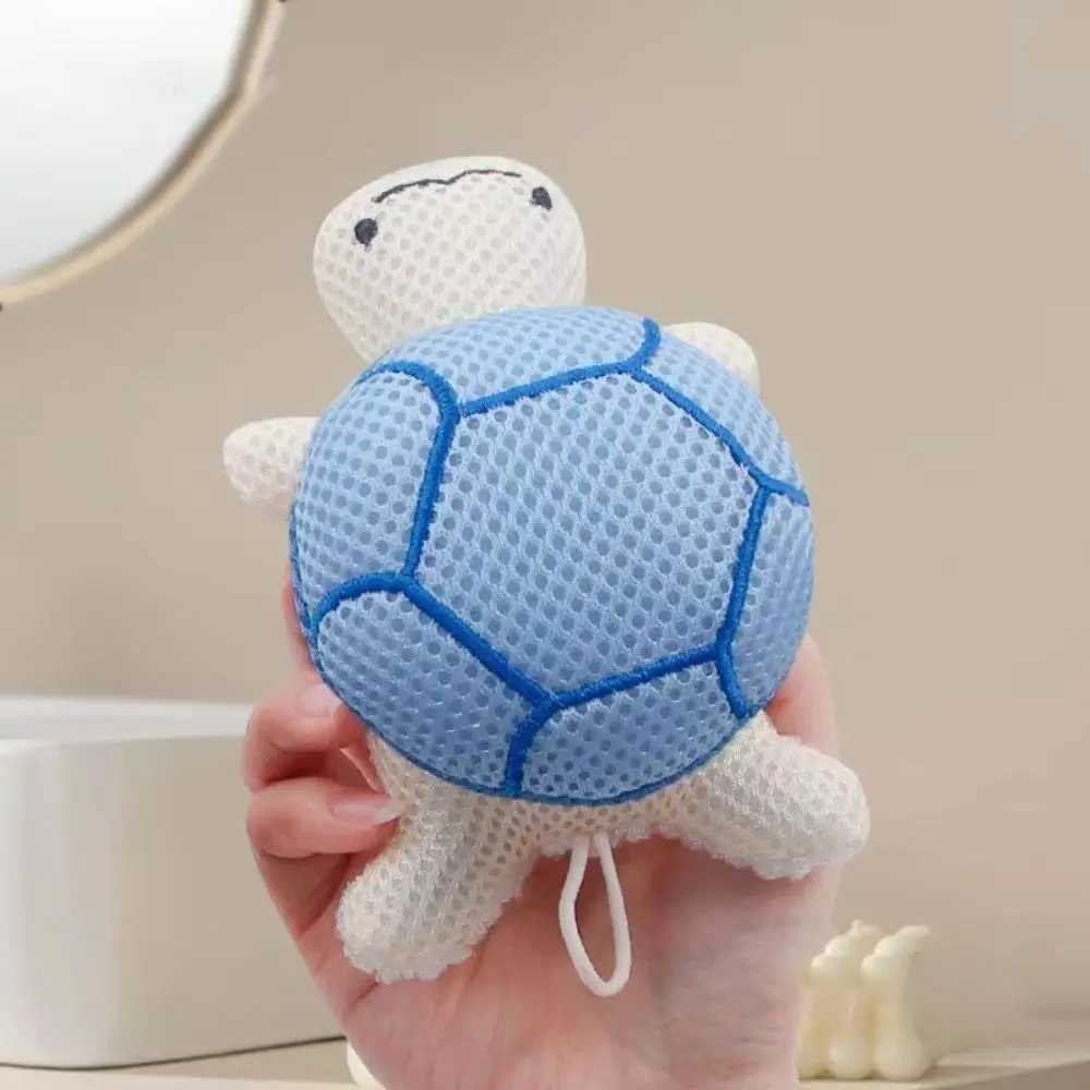Bathing Tool Double-sided Turtle Bath Sponge Ball Portable Cute Body Scrubber Reusable Shower Bath Toy Elderly R250625
