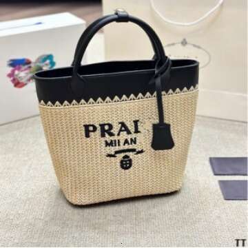 Designer Bag Luxury Bag Letter Embroidery Lafite Grass Woven Tote Bag Woven Shopping Bag Single Shoulder Handbag Beach Big Bag Beach Vacation