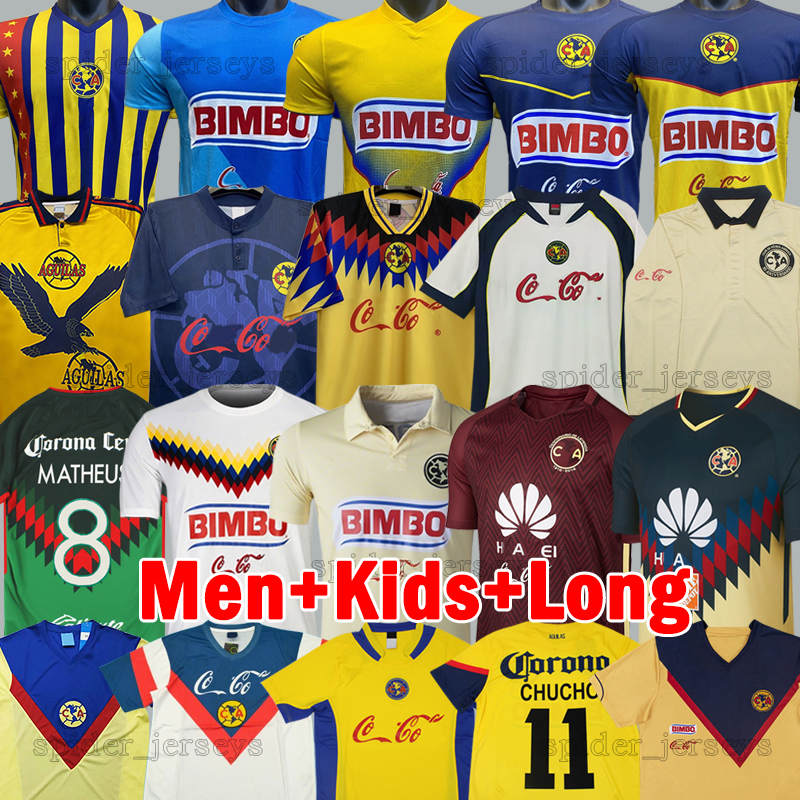 XXXL 4XL 95th Club America Retro soccer jerseys 1987 LIGA MX 1995 98 Football Shirts 2000 02 S.CABANAS ZAMORANO BRANDAO CHUCHO 2006 C.LOPEZ 2013 18 Men Uniforms kids kits