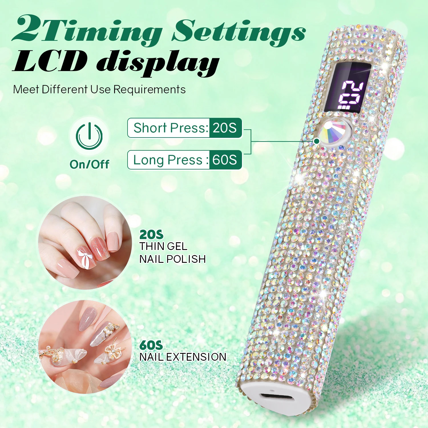 Portable Nail Dryer Lamp UV LED Nail Light For Curing All Gel Polish USB Rechargeable Quick Dry Manicure Machine Nail Art Tools 250625