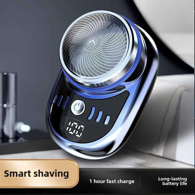 Hot Sale Mini Portable Electric Shaver Car Pocket Size Beard Shaver Wet Dry Mens Face Razor Mini Hair Trimmer for Men Travel W250625