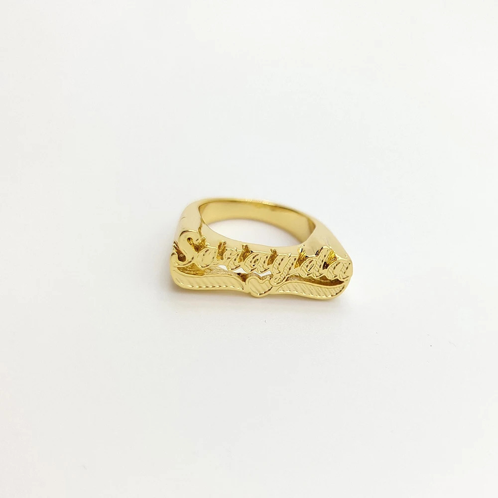 DODOAI Customized Fashion Handcrafted n Personalized Name Punk Ring ity Hip Hop Letter name Ring For Men Women Gift 250624