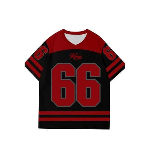 2025 Summer Men's Trendy Fashion No. 66 V-neck Short Sleeve T-shirt Jersey Men