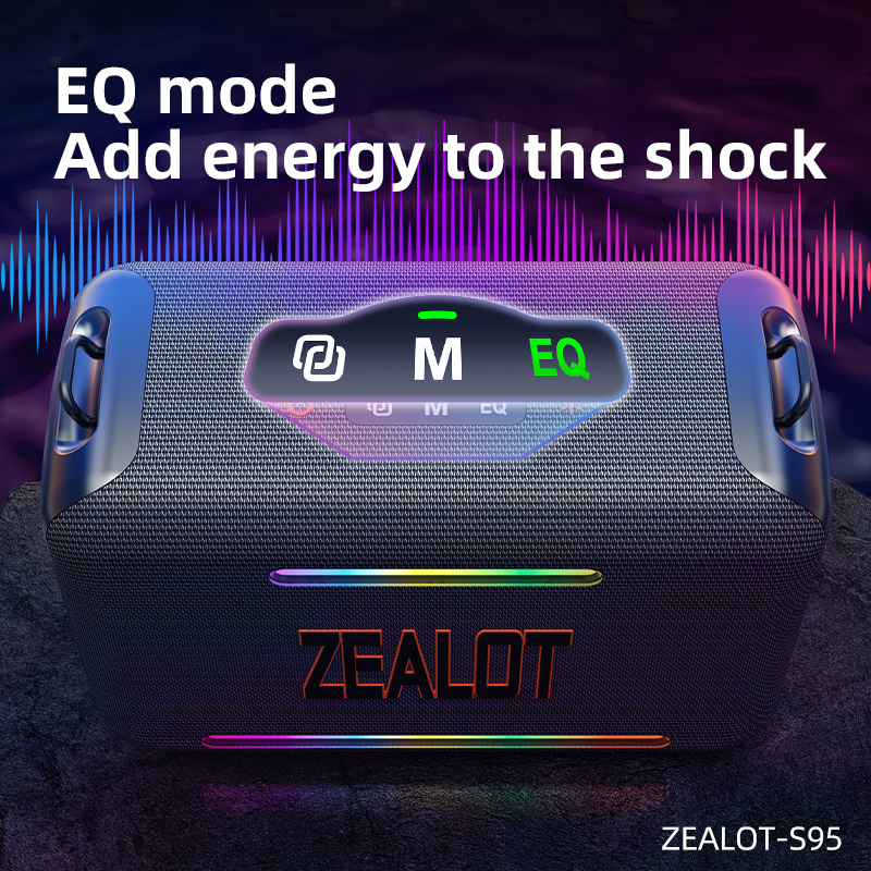 S95 Customizable Zealot Durable Waterproof Wireless Bluetooth Speaker for Outdoors Easy Pairing & Robust Design