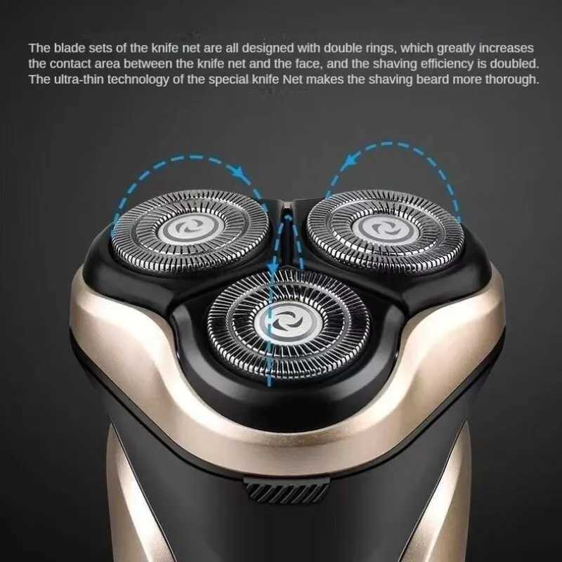 Mens Electric Shaver With LED Power Display/Washable Head/USB Fast Charging Floating Head Home Portable Travel Shaver. W250625