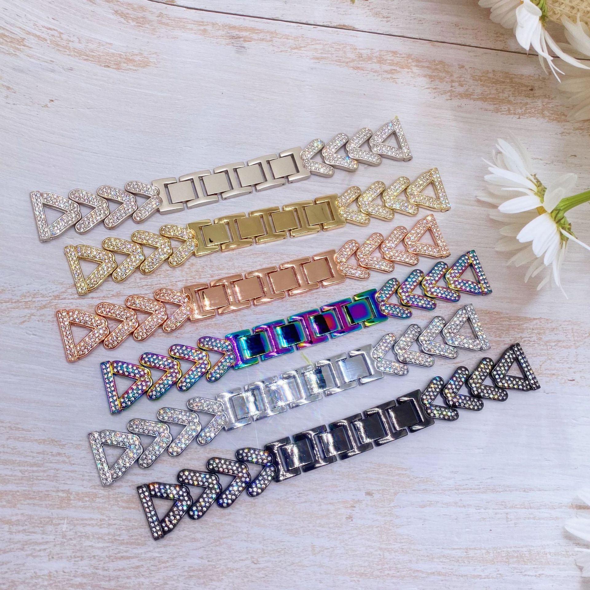 Luxury Premium Design 8-Shaped Diamond-Inlaid Metal Watch Band for Apple Watch Series 1-9