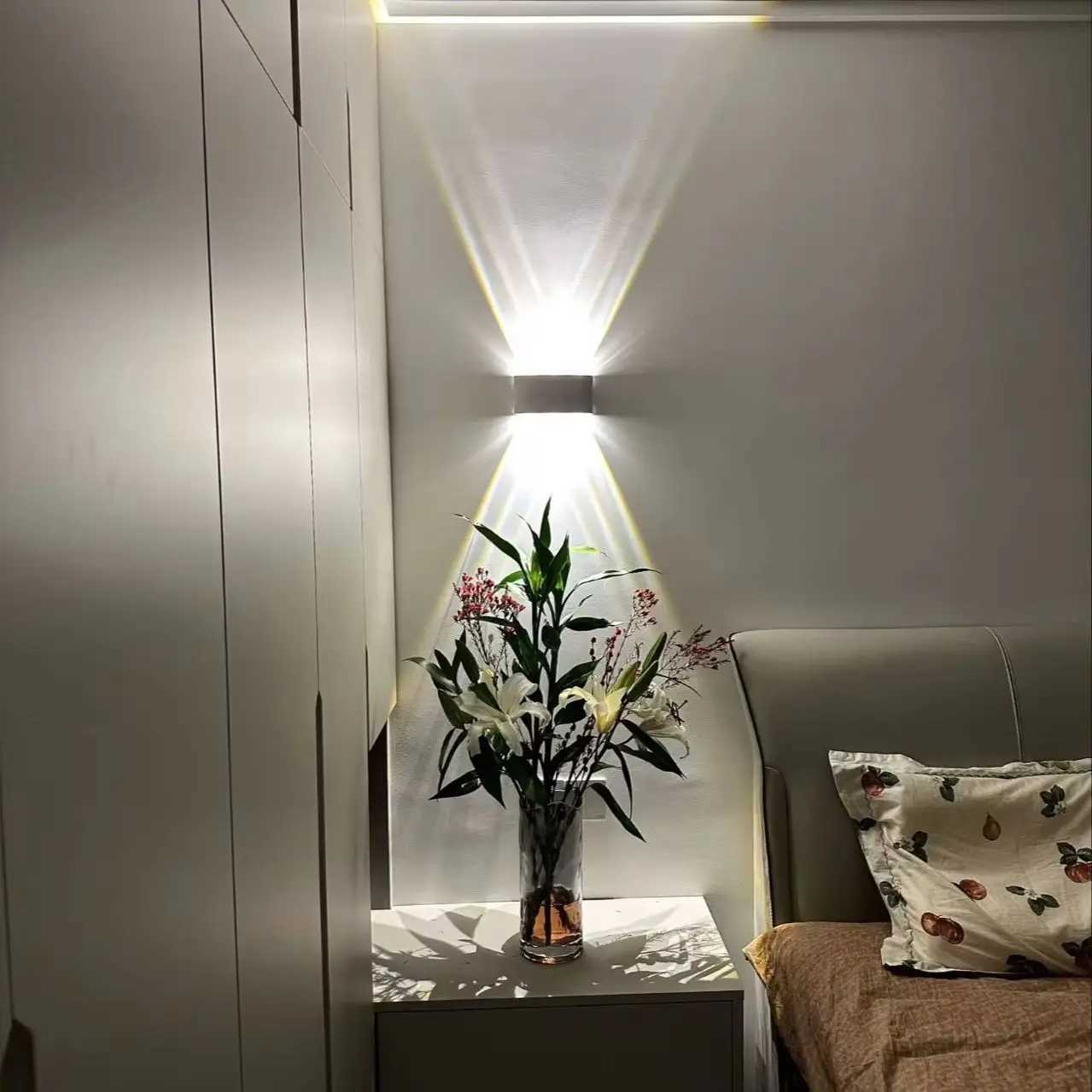 Modern style LED light source outdoor waterproof IP65 aluminum garden lighting indoor bedroom living room staircase wall lamp XJ250624
