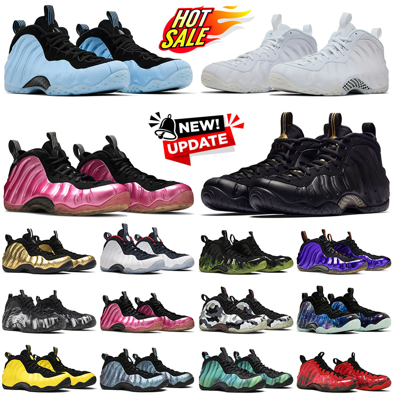 foamposits basketball shoes men designer one penny Triple White 2025 Psychic Blue Anthracite Metallic Gold Island Green mens trainers outdoor sports sneakers