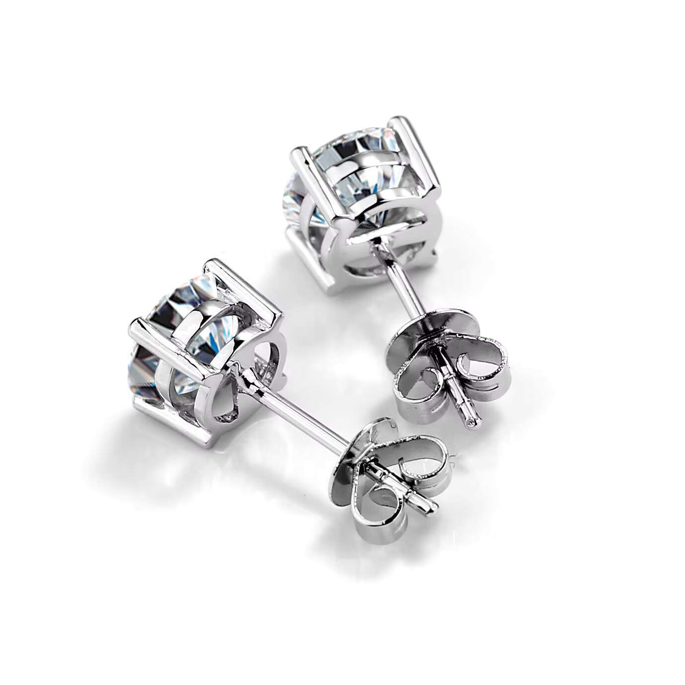 18K 14K 10K Silver Gold Moissanite Diamond Jewelry 1ct Moissanite Stud Earring