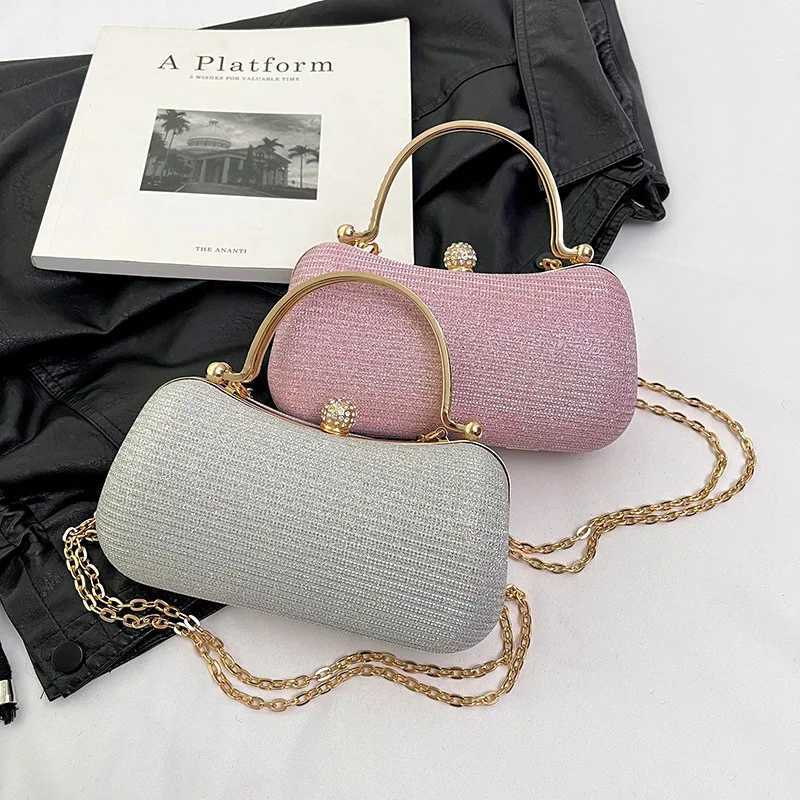 Wedding Bridal Beaded Women Evening Bag Dinner Bag Chain Shoulder Handbags Elegant Rhinestones Clutch Egg Shape Evening Bag M250625
