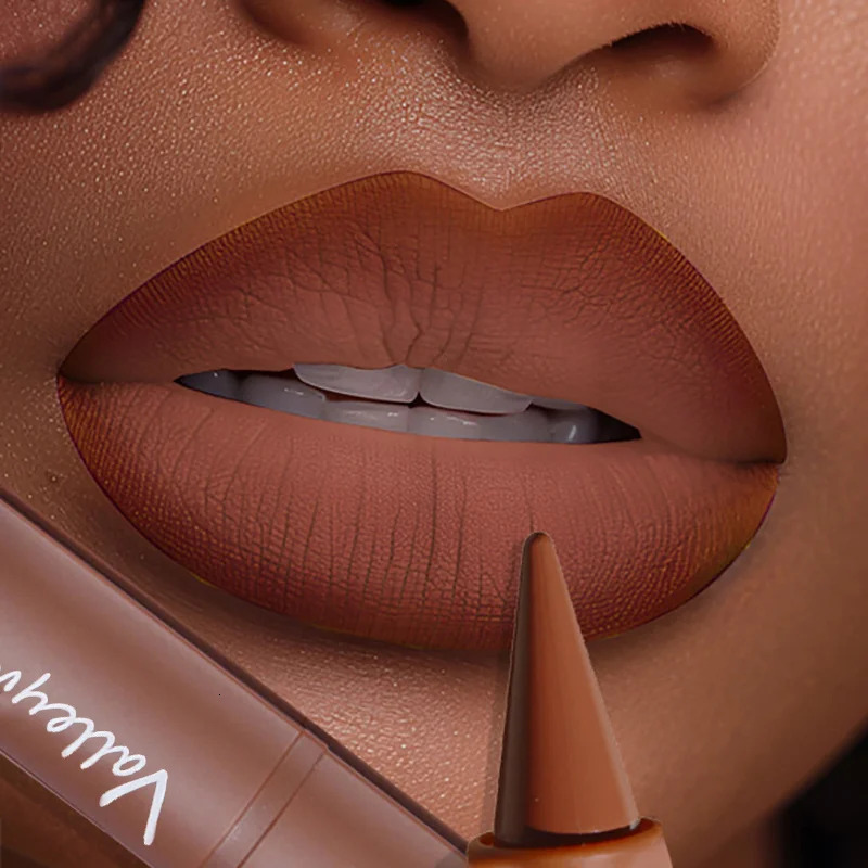 2-in-1 Matte Velvet Lipstick and Lip Liner Double Using Lip liner Waterproof Lipstick Pencil Long Lasting Matte Lip Liner Pen 250625