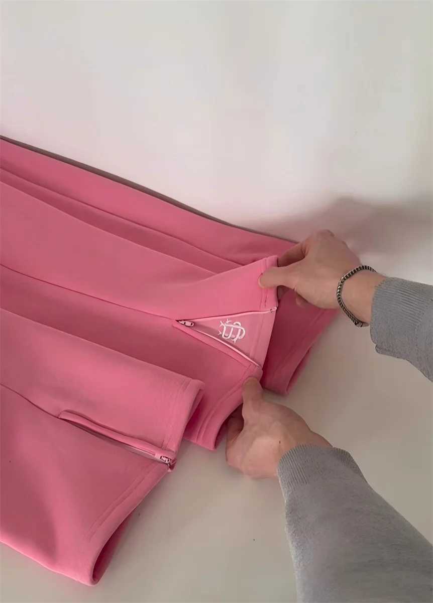 Casual Embroidery Slim Straight Pants Y2k Street Solid Color Sport Pants 2025 Fashion Harajuku Women Couple Tracksuit Leg Pants X250625