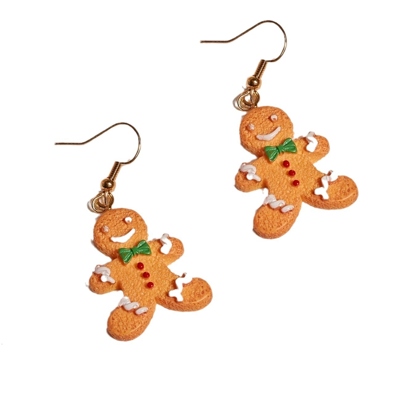1 Pair of Cute and Quirky Gingerbread Man Earrings for Celebration