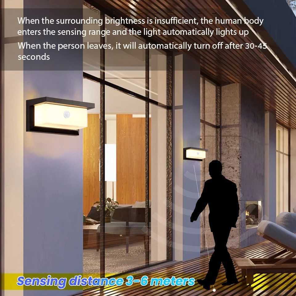 Light LED PIR Motion Sensor Wall Lights Outdoor Lamps Waterproof AC85-265V Wall Lights Garden Porch Balcony For Home Accessories XJ250624
