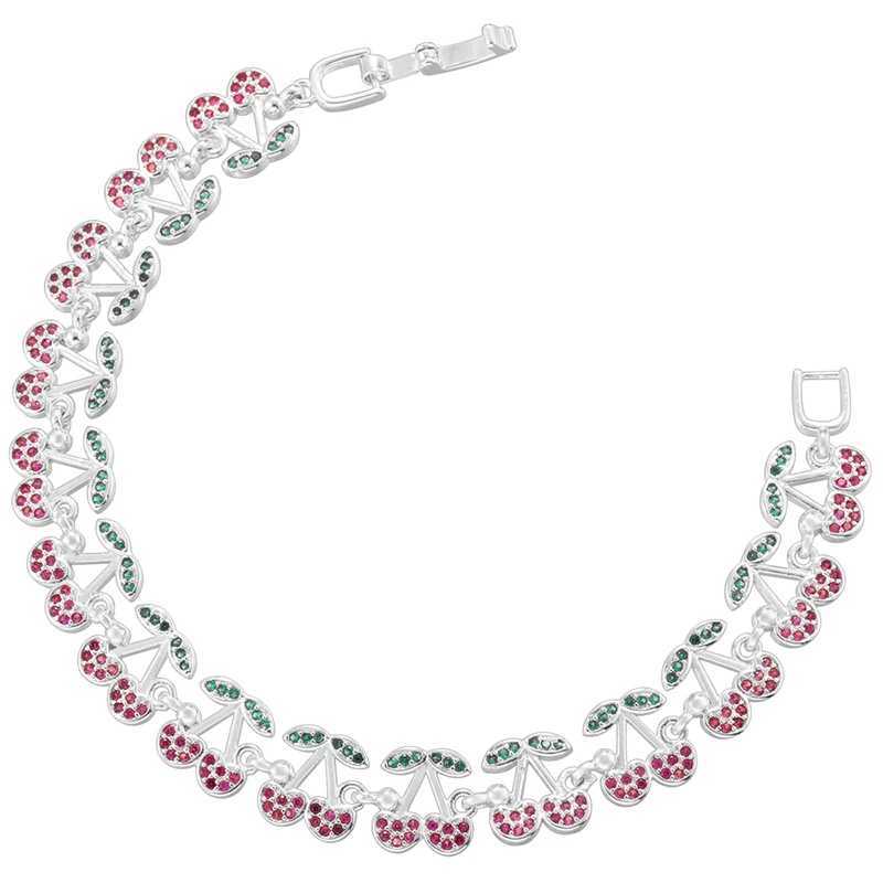 ZHUKOU Korea Fashion Red Zirconia Bracelet Wens Dopamine Style Jewelry Party Accessories VL639 X250625