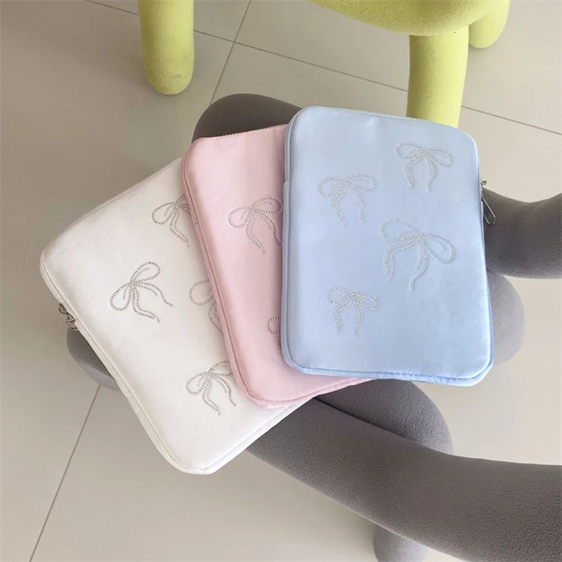 Korean Cute Laptop sleeve 13.3 13.6 14 15 15.6 16 Inch For Pro Dell HP Ipad Air4 5 9th Pro11 Tablet Pouch Bag 250624