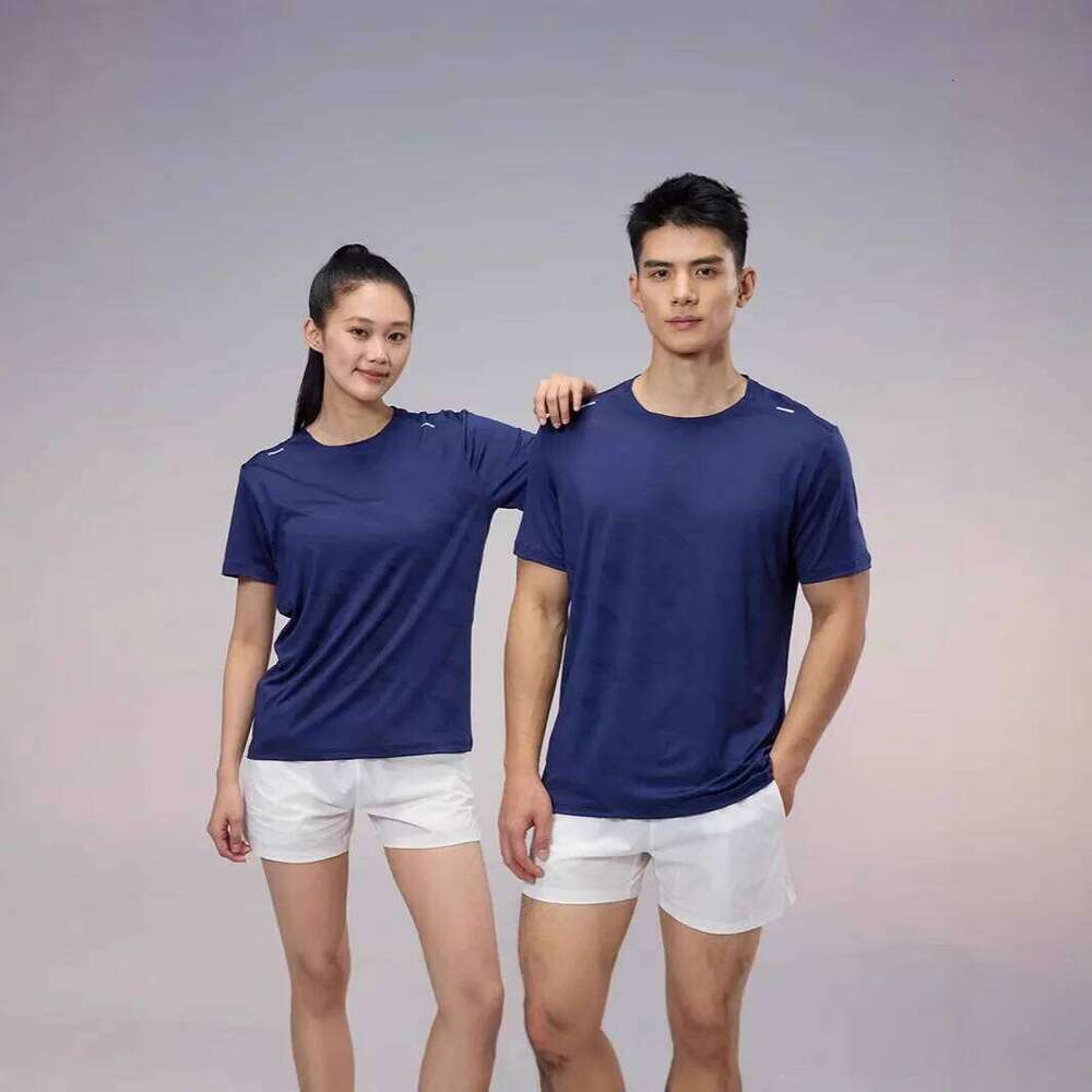 Quick Dry T-Shirt Polyester Fiber Crew Neck Short Sleeve Gradient Texture Sports Breathable Cultural Shirt Women's Fashion