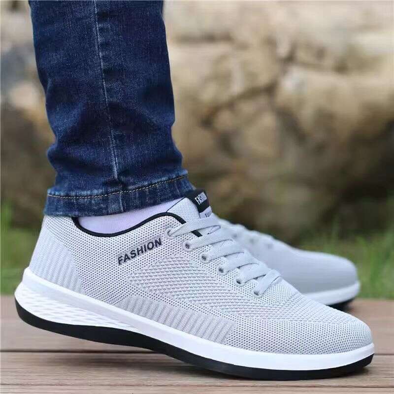 Men's 2024 New Summer Breathable Flyknit Mesh Casual Versatile Youth Running Sports Trendy Shoes Odor-resistant