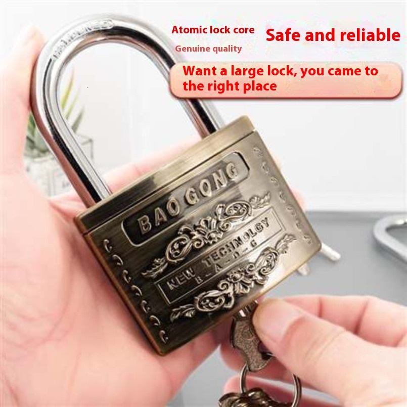 6 Key Extra Padlock Waterproof Rustproof Zinc Large Copper Core Anti-Pry Door Lock Alloy Frostproof hot-sale