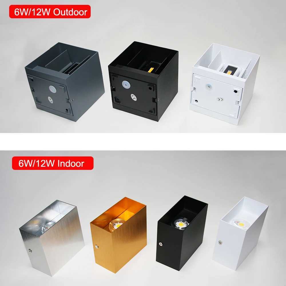 Modern Square Outdoor Wall Lamp Waterproof IP65 Indoor LED Wall Lamp Up and Down Light Aluminum Exterior Wall Light Fixtures XJ250624