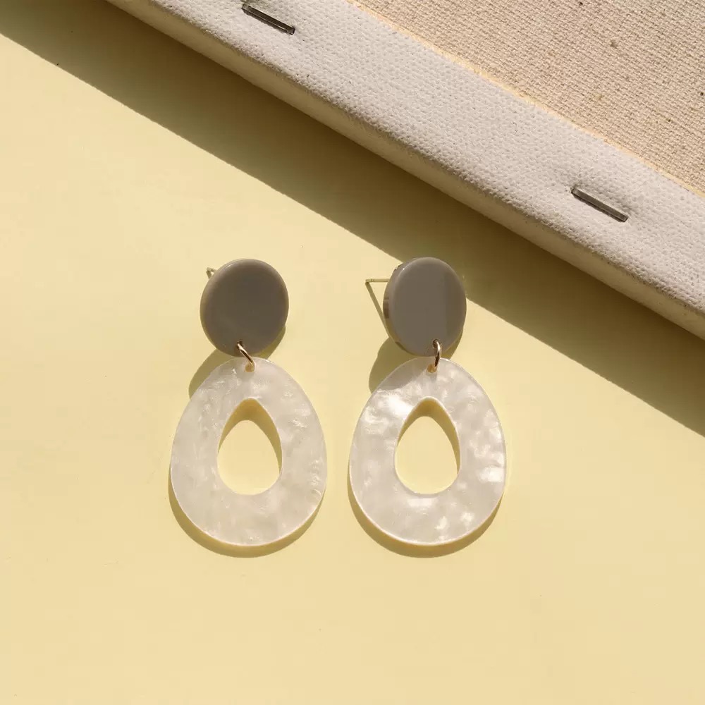 French vintage acrylic earrings art fresh mori earrings for girls