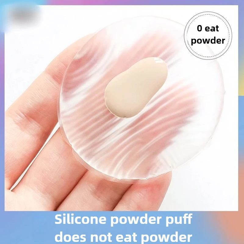 1/10pcs Jelly Soft Silicone Gel Powder Puff Sponge for Cosmetic Face Foundation BB Cream No Powder Eating Powder Makeup Tool 250625