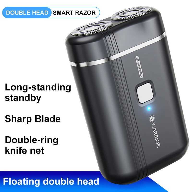 Portable Pocket Double-headed Mens Shaver USB Charging Floating Shaving Car Mini Electric New W250625