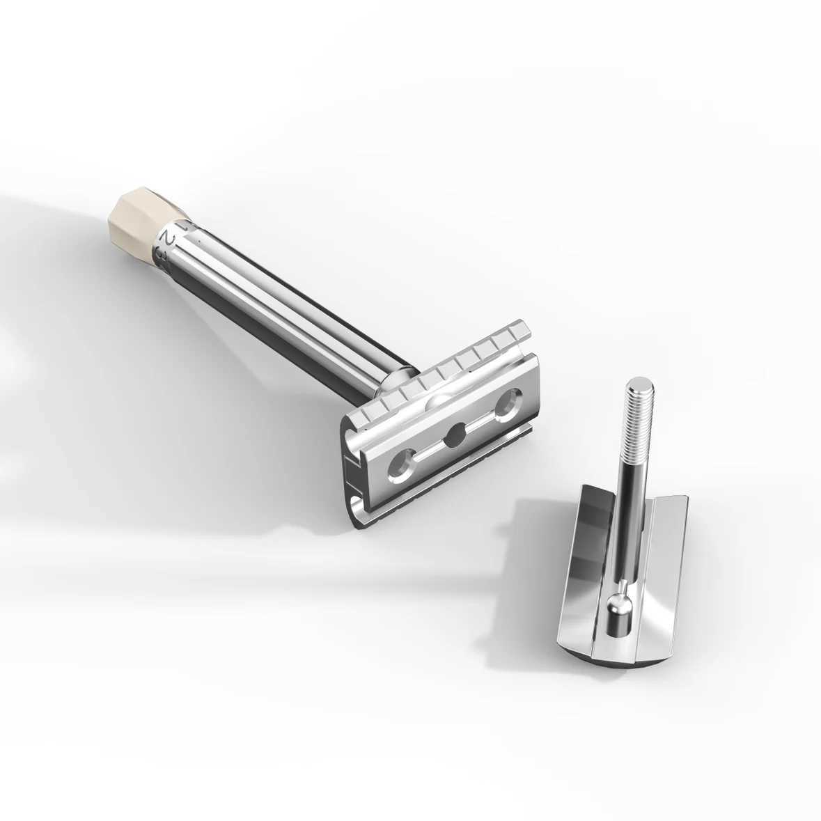 MingShi Adjustable Safety Razor Mens Folding Shaving Professional Manual Shaver And Double Edge Safety Titanium Coated Blades W250625