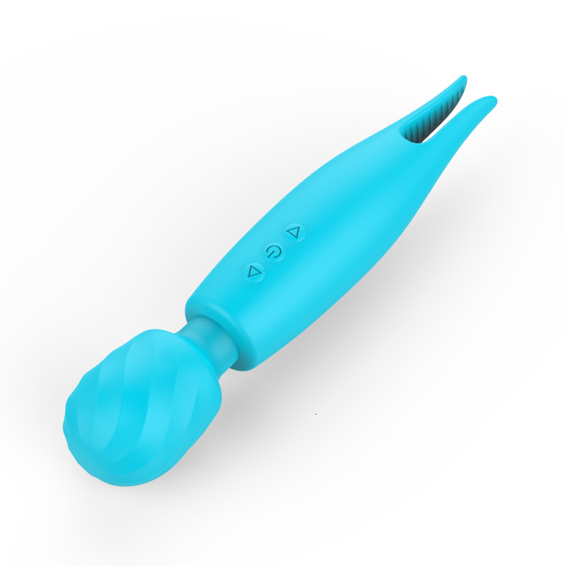Haoqi Fun Dual-Head Charging Silicone AV Vibrator Adult Female Masturbator Sex Toy