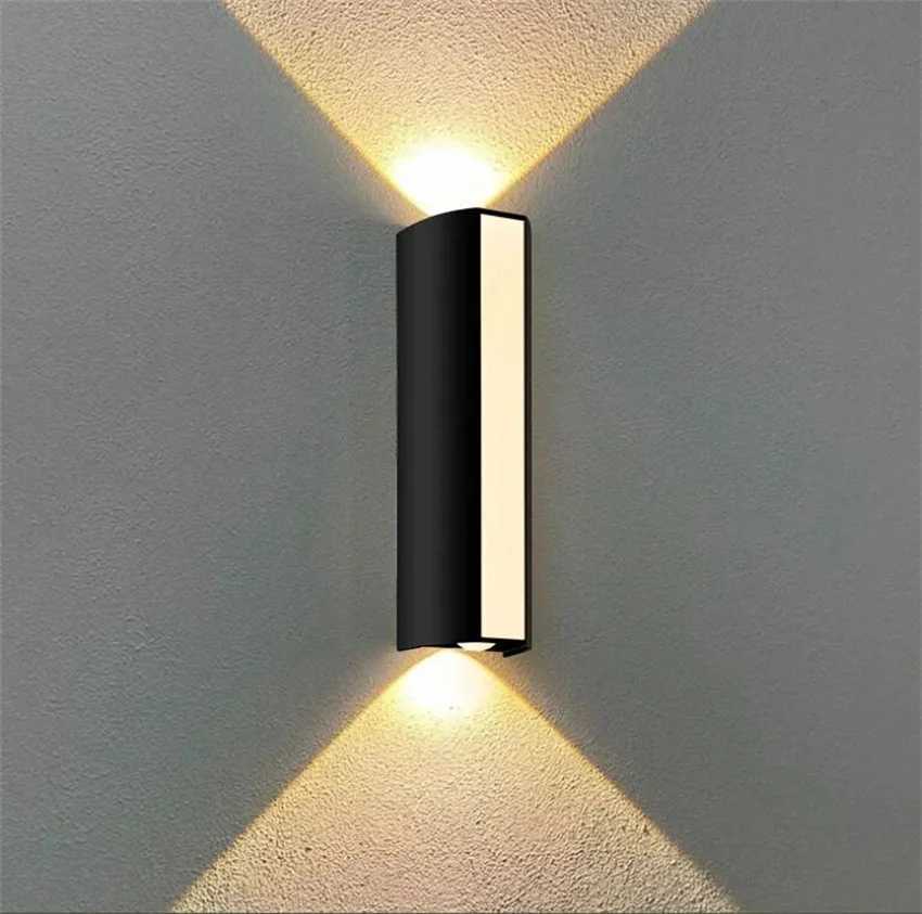 Outdoor Waterproof IP65 Wall Lamp 12w LED Wall Light Modern Indoor/Outdoor Decor Up Down Dual-Head Aluminum Wall Lamp XJ250624