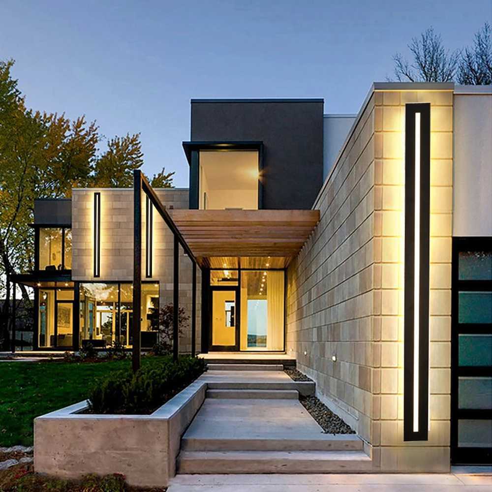 Waterproof IP65 LED Long Wall Sconce Lamp Garden Light Decoration Outdoor Lighting AC85-265V Sconce Luminaire External Sconce XJ250624