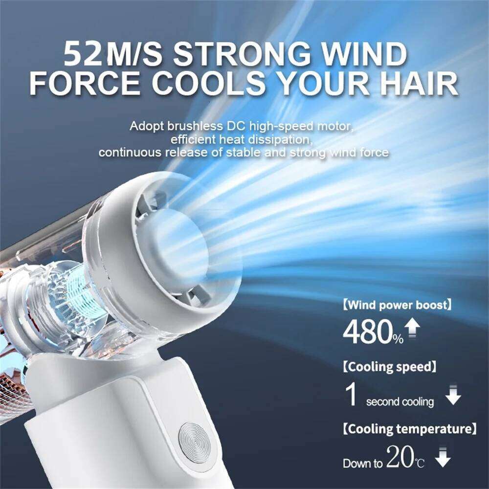 Mini Fan 130000RPM Powerful Air Vacuum Dust Cleaner Type-C Charging 52m/s Brushless Turbo Jet Blower hair dryer