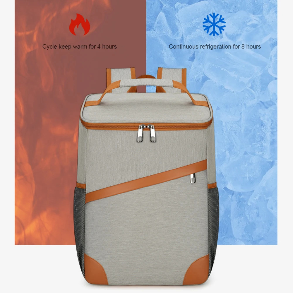 Cooler Backpack Insulated Leak Proof Large Capacity Portable Picnic Camping Beach Hiking BBQ Lunch Beer Backpack for Men Women 250624