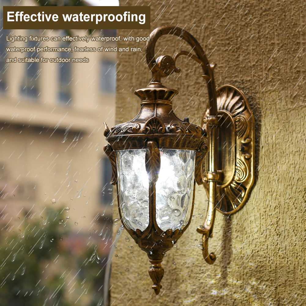 European Vintage Outdoor Wall Sconce Waterproof Aluminum Alloy Retro Light for Entryways Patios Balconies XJ250624