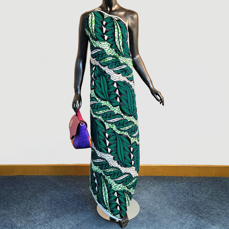 Fashionable Super Dutch Wax Hollandaise Printed Fabric, 100% Cotton Material, soft and comfortable, 6 Yards Per Piece