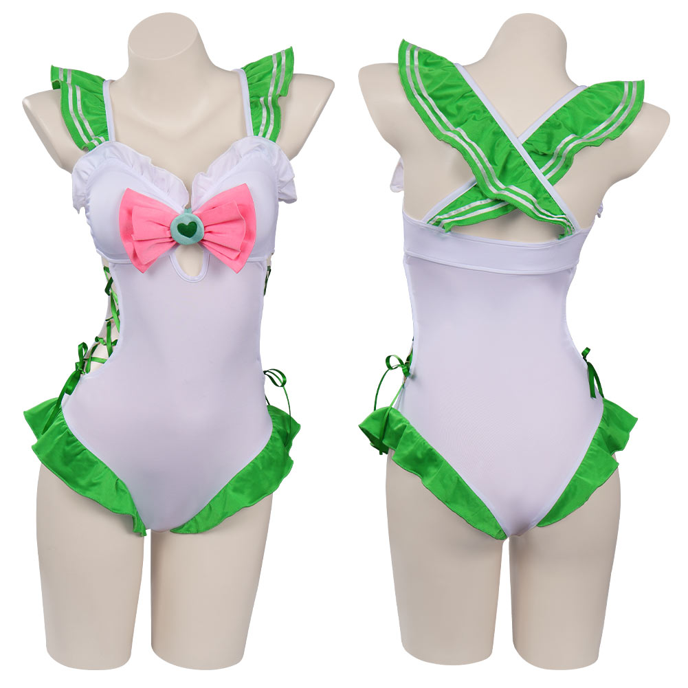 Anime Sailor Cosplay Swimwear Outfit Women Bikini Bathing Suit For Halloween Role Play