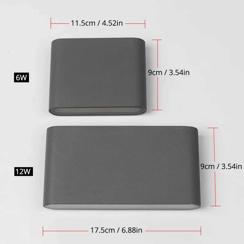 Outdoor Waterproof Wall Lamp IP65 6W/12W LED Wall Light Indoor Decoration Lighting Bedroom Corridor Porch Garden Lamp AluminumXJ250624