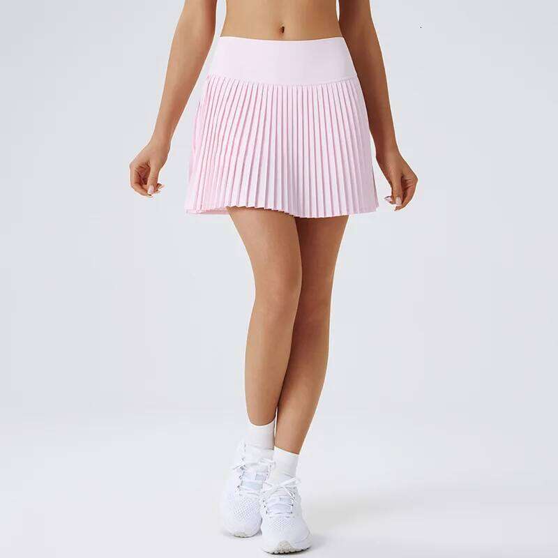 Sports Skirts Women High Waist Tights Yoga Tennis Shorts Dress With Pockets Pleated Pocket Skirt Anti-Exhaust Quick Dry