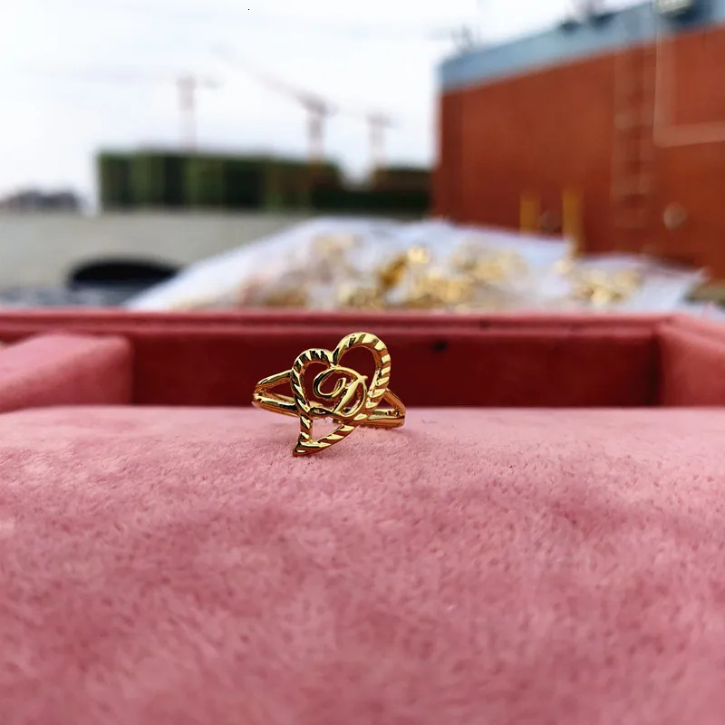 3UMeter Custom Name Rings Personalized Initial Letter Rings Hip Hop Ring for Women Custom 3D Letter Ring Gifts 250624