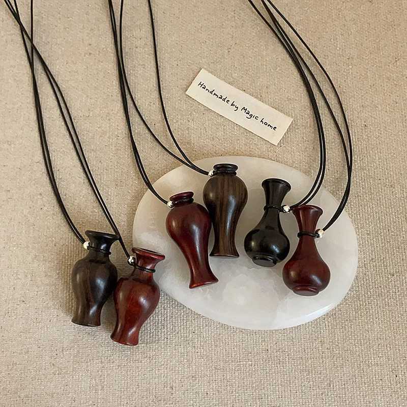 Wooden Pendant Necklace Female Fashion Sweater Chain V250625