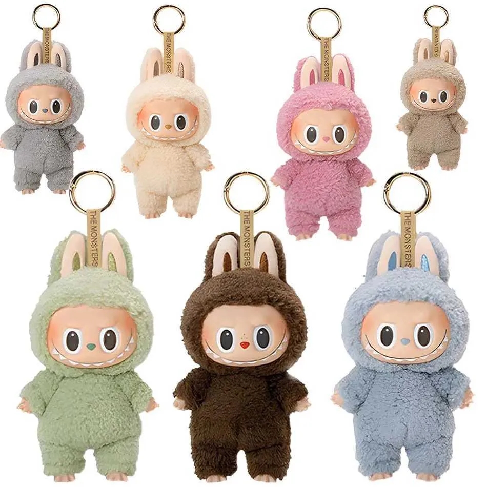 Hot Anime Figures 17cm designer keychain Labubu keychain action picture cute mystery box toy PVC doll and hobby decoration childrens keychain gift