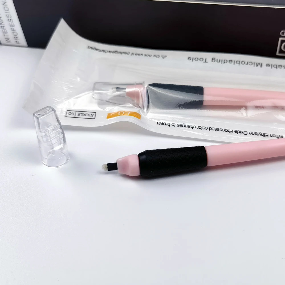 10/50Pcs Disposable Microblading Pen 18U Permanent Makeup Eyebrow Manual Tattoo Pen 250625