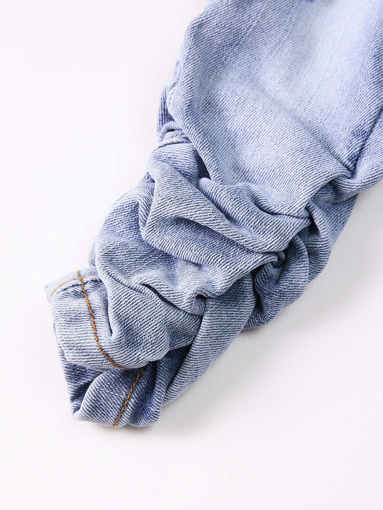 Soft Denim Fabric Children's Long Pants - Breathable Material Suitable for Infants