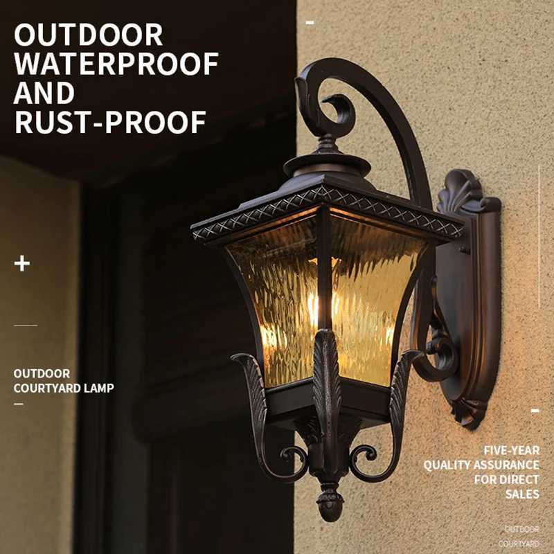 Outdoor Wall Light European Style Retro Wall Lamp 110-240V Home Garden Decoration Wall Lighting 7/9/11 Inches Outdoor Light Ip55XJ250624