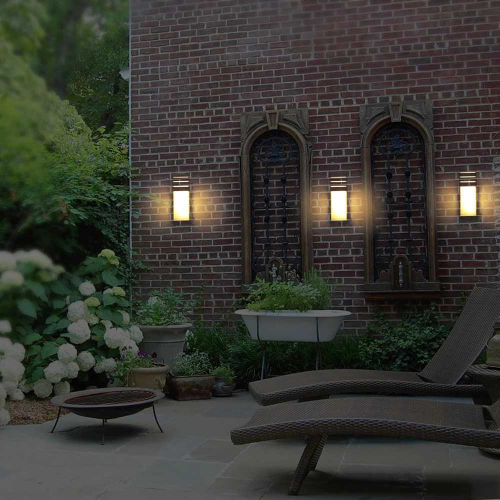 12W Outdoor Wall Lamp 110V 220V Sconce Balcony Garden Fence Yard Porch Light Indoor Living Room Bedside Wall Light Aluminum XJ250624