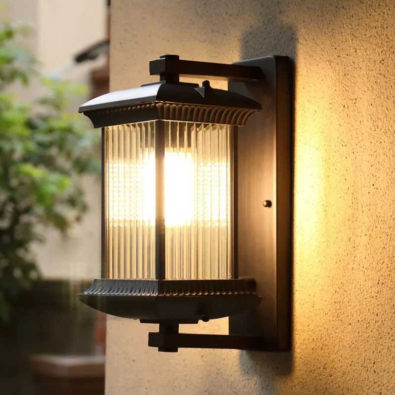 Outdoor Wall Lamp Metal Waterproof Outside Wall Lights AC90-260V Exterior Wall Lighting for Hotel Villa Big Porch Garden Gate XJ250624